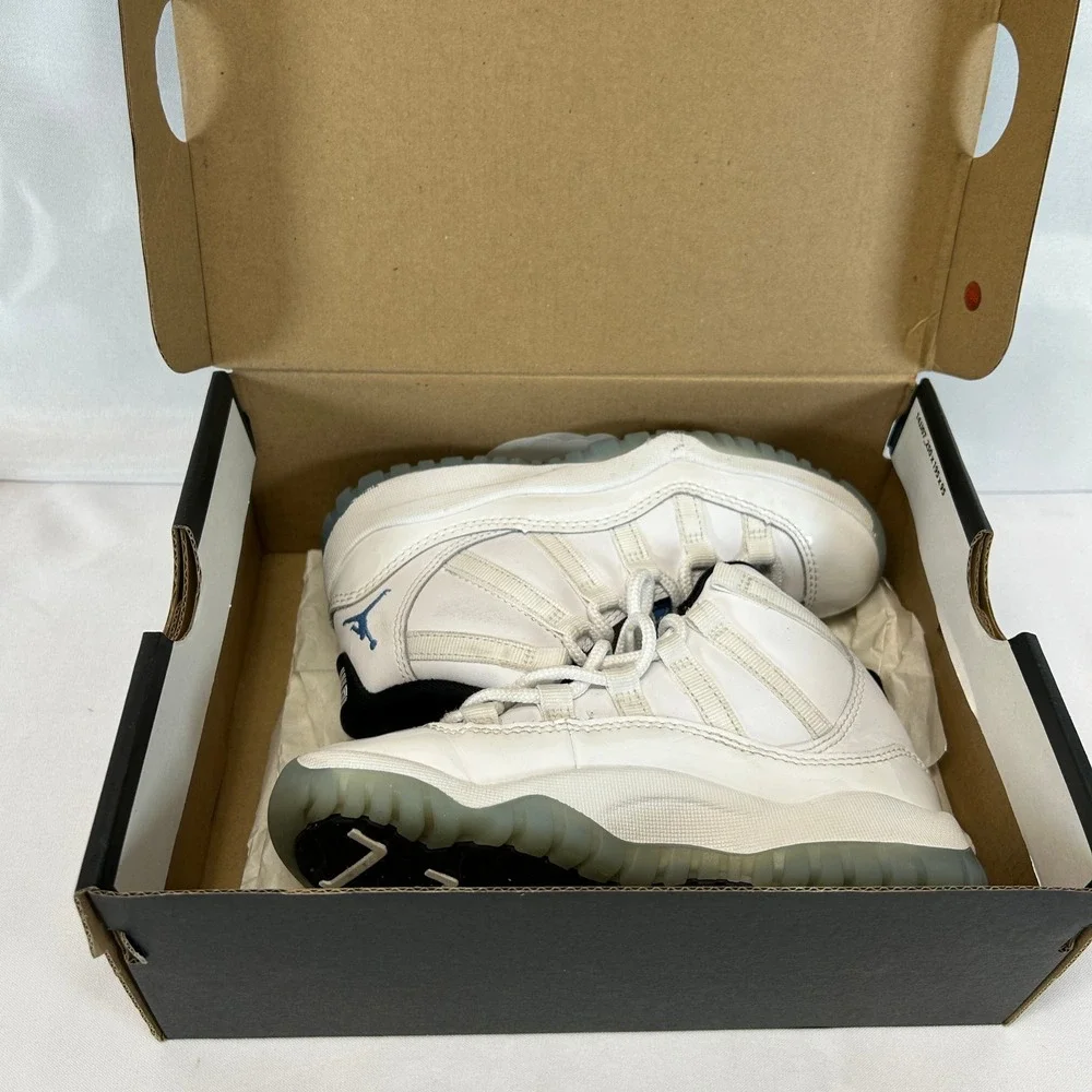 Jordan 11 Retro PS Legend Blue White Black 378039-104 Toddler Size 12.5C